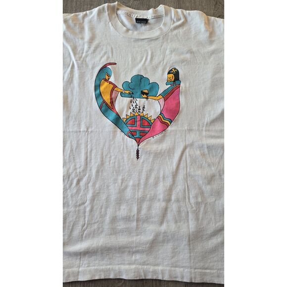 Single Stitch Native American Womans T Shirt Aldo Ray VTG Single Stitch 1991 XL - Picture 2 of 7